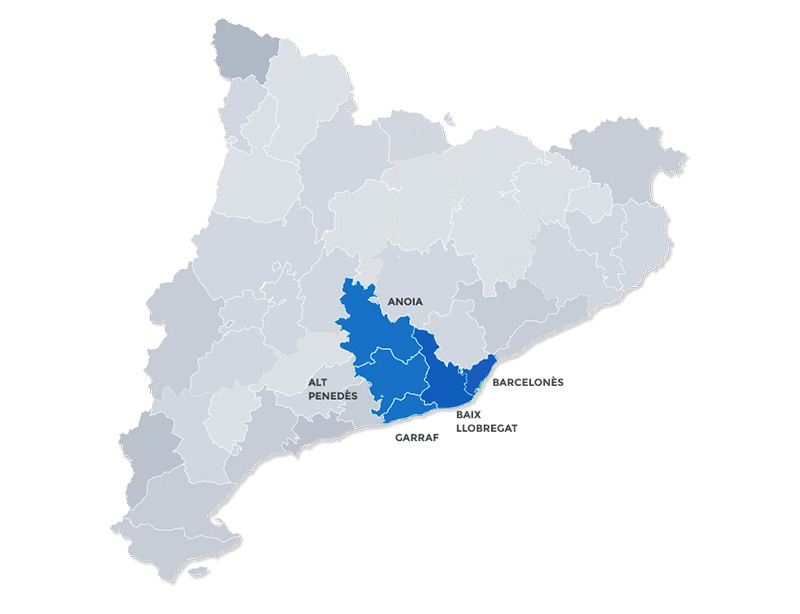 CLILAB treballa a les comarques de l'Alt Penedès, l'Anoia i el Garraf